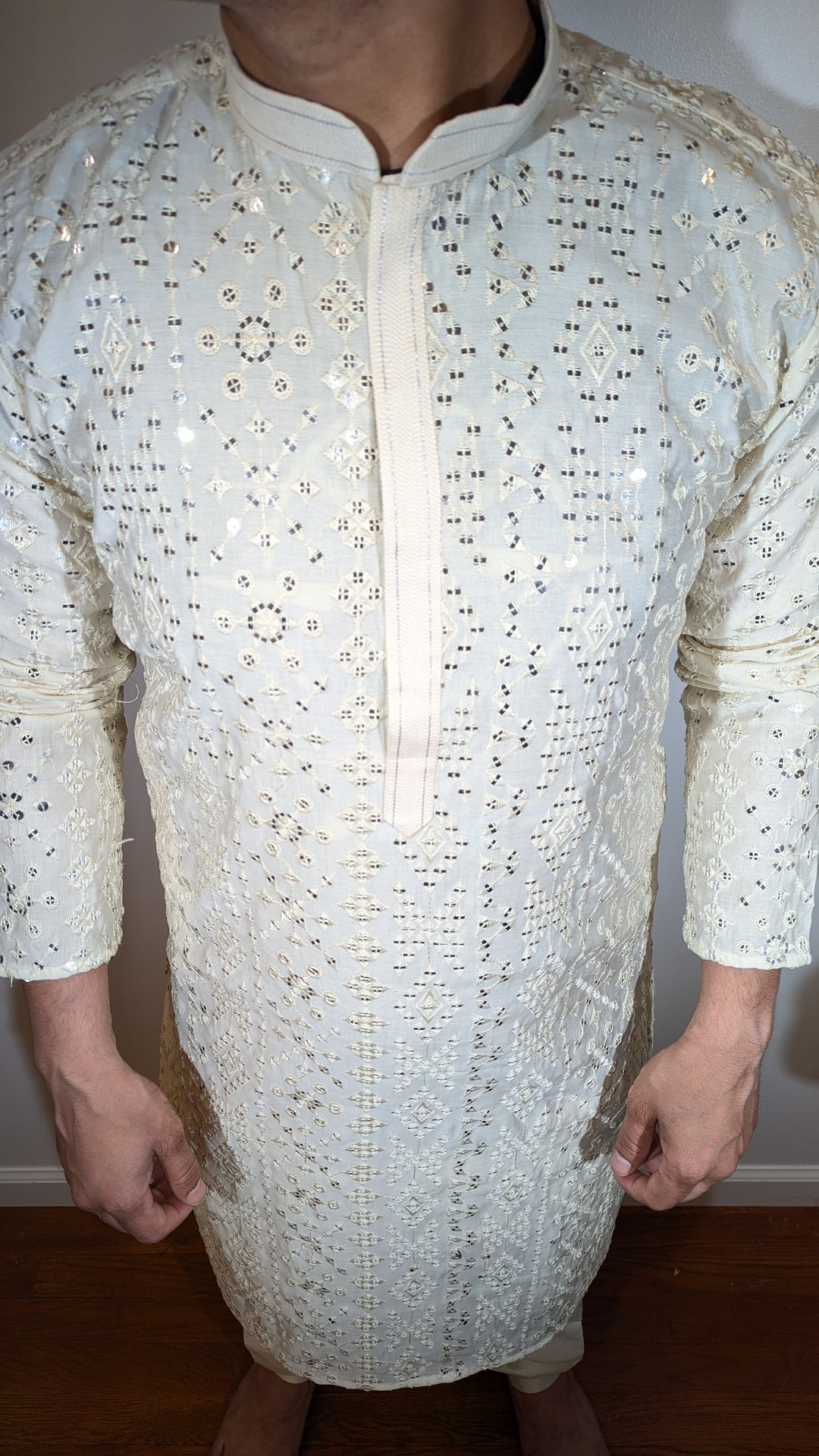 Cream Designer Kurta
