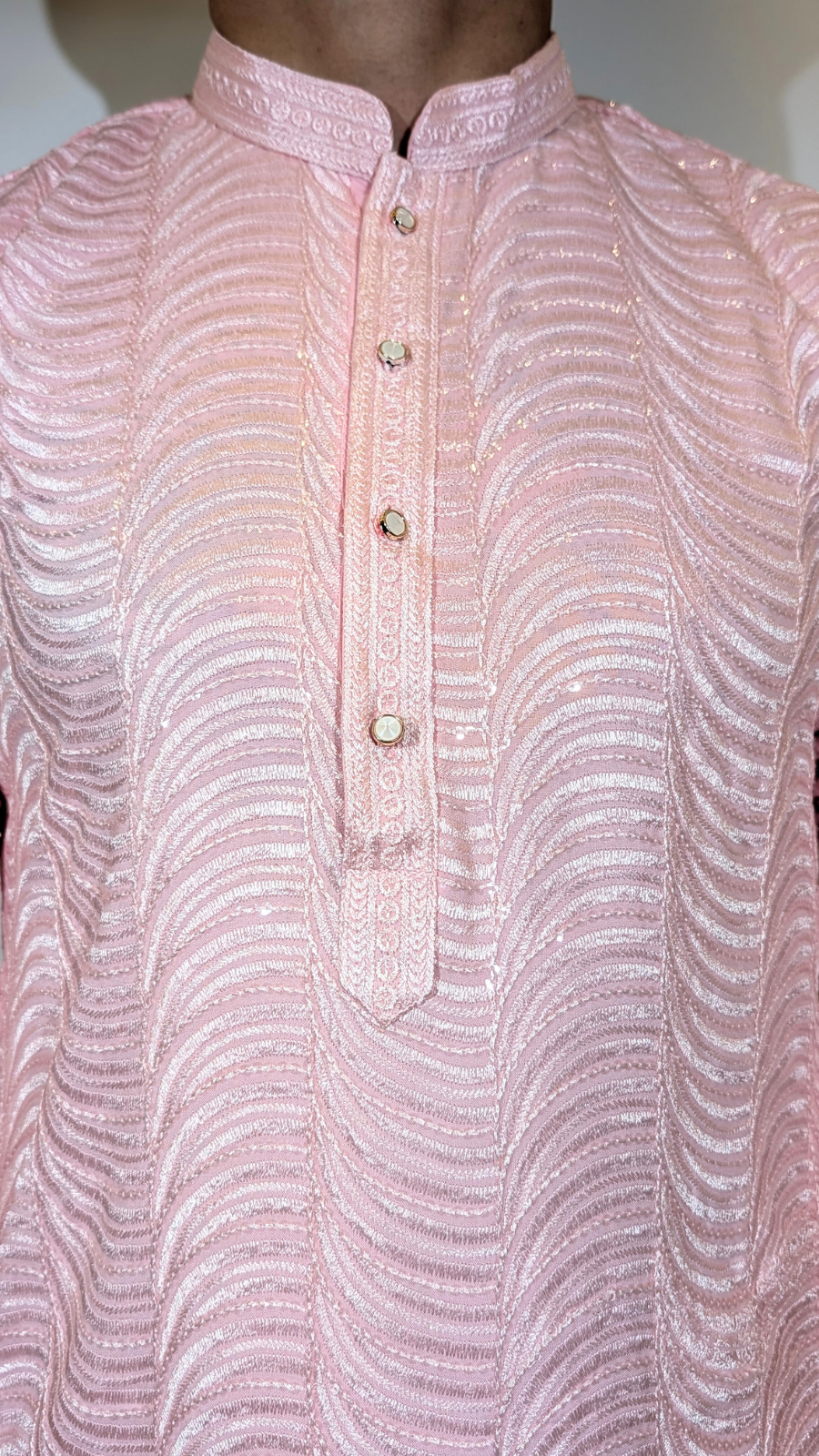 Light Pink Sequence Kurta