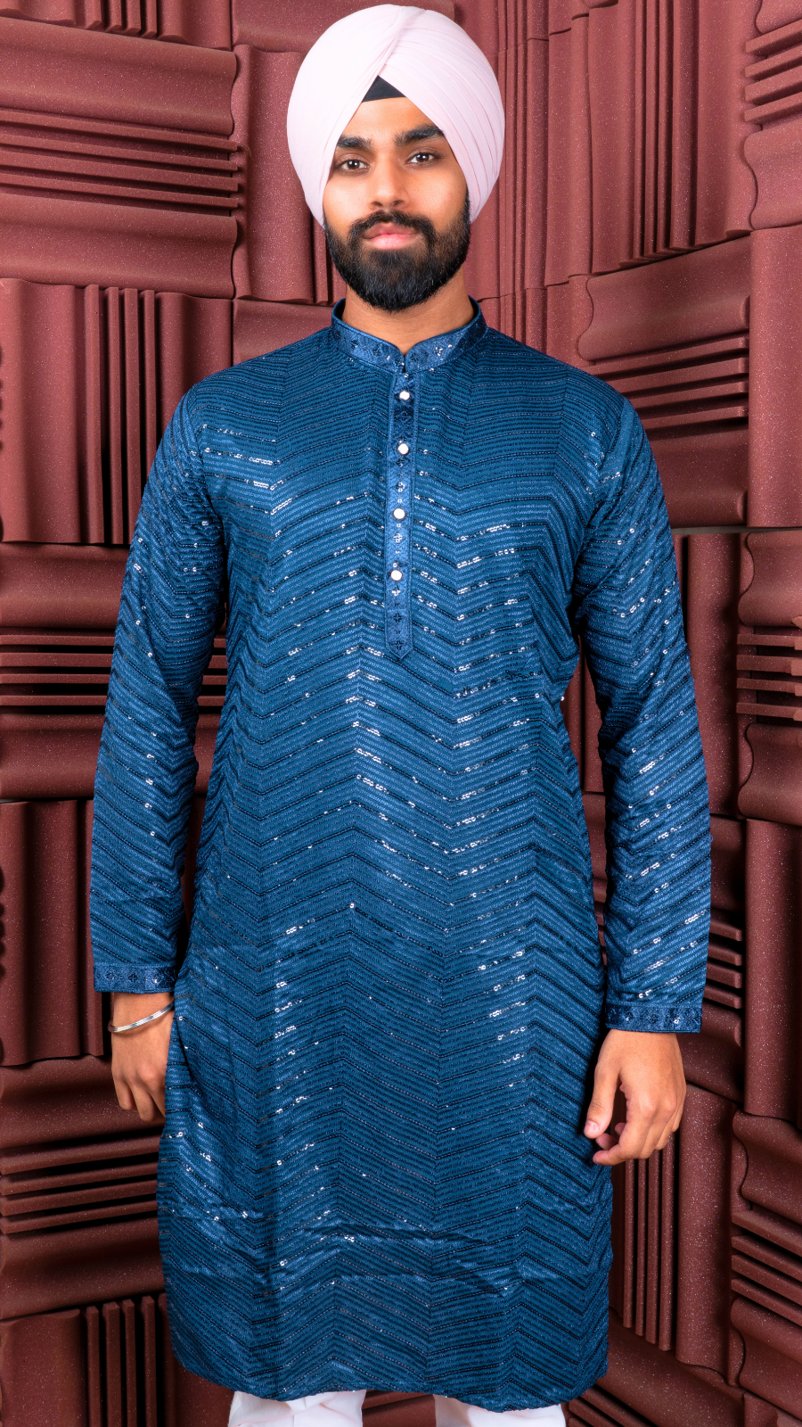 Blue Sequence Kurta – Milnah