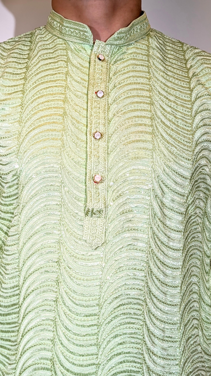 Mint Green Sequence Kurta