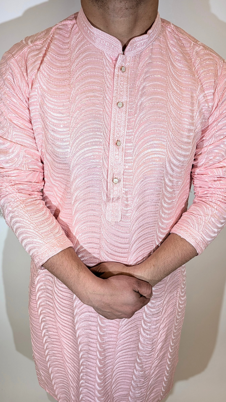 Light Pink Sequence Kurta
