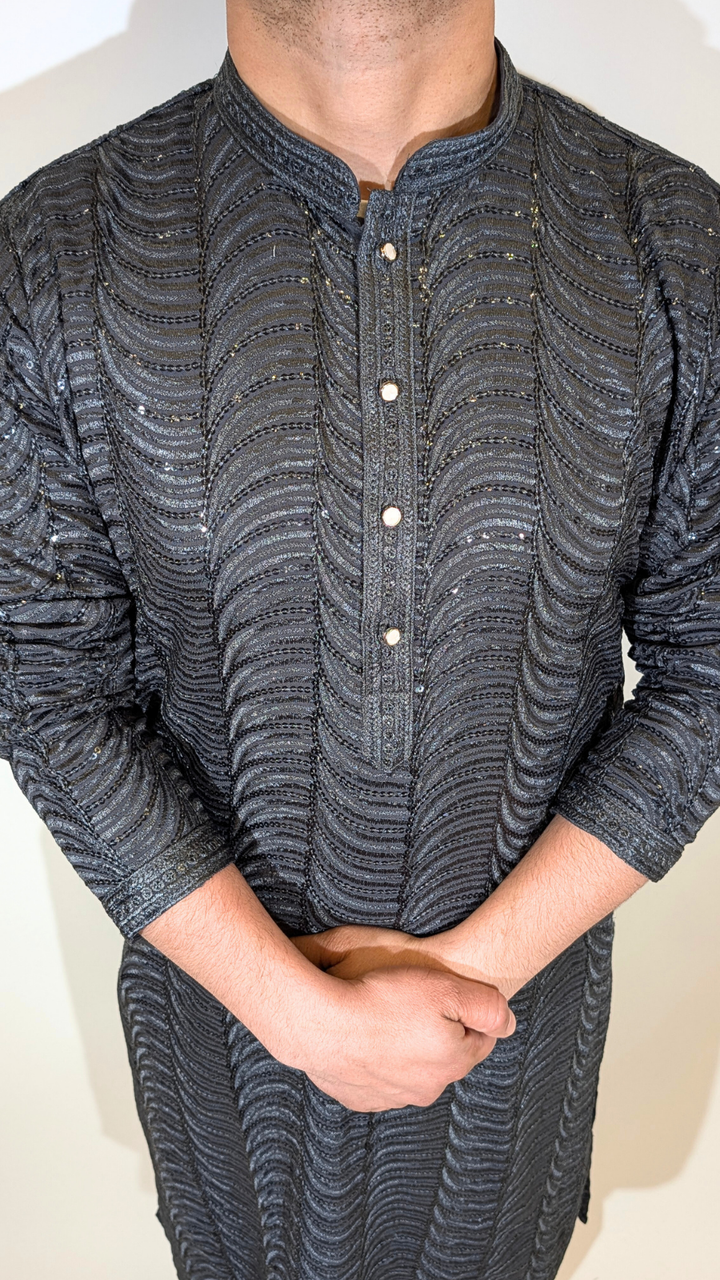 Dark Grey Sequence Kurta