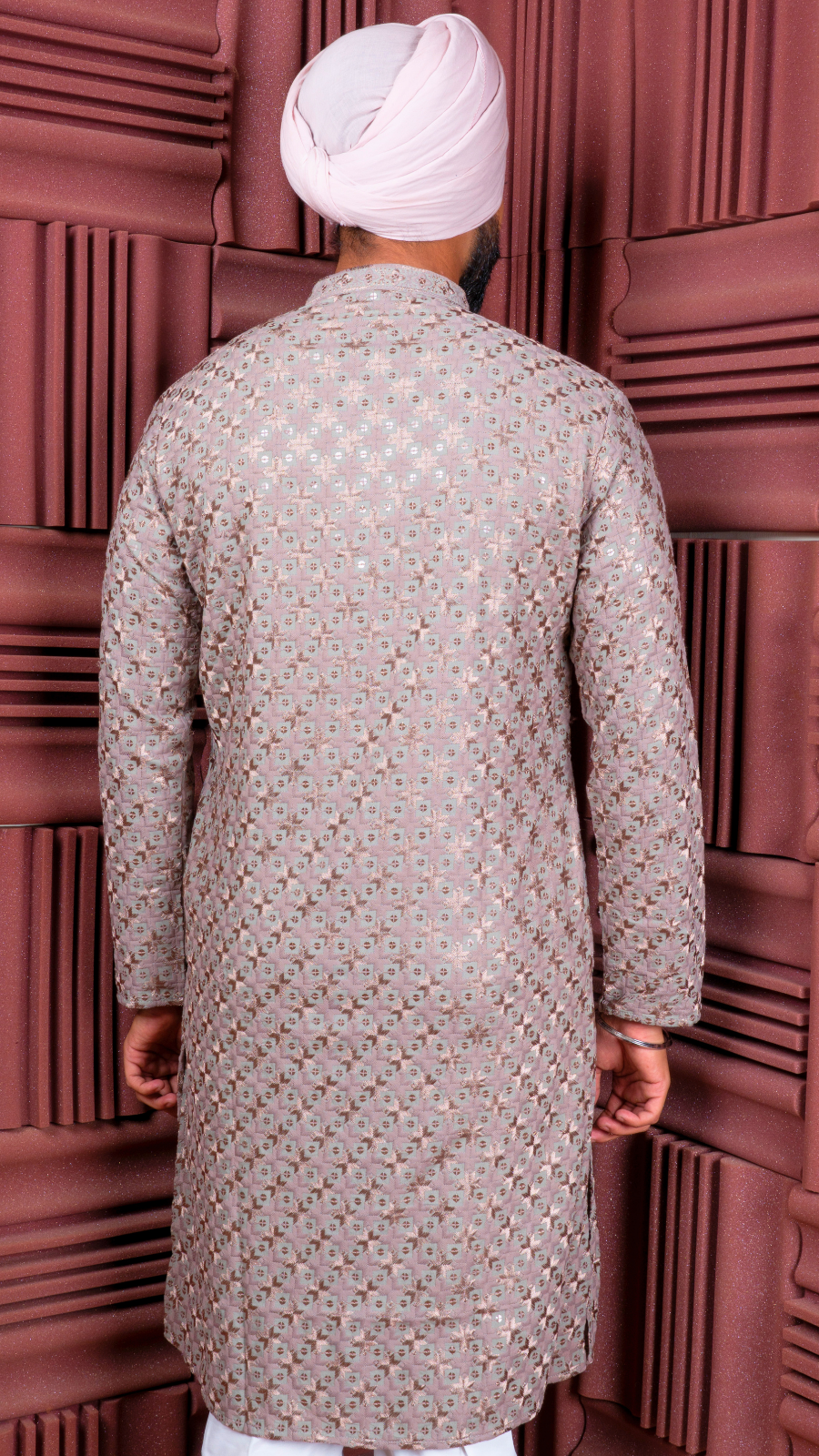 Beige Sequence Kurta
