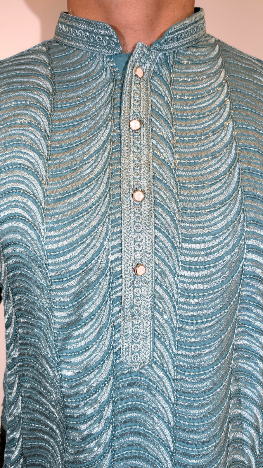 Seafoam Green Sequence Kurta