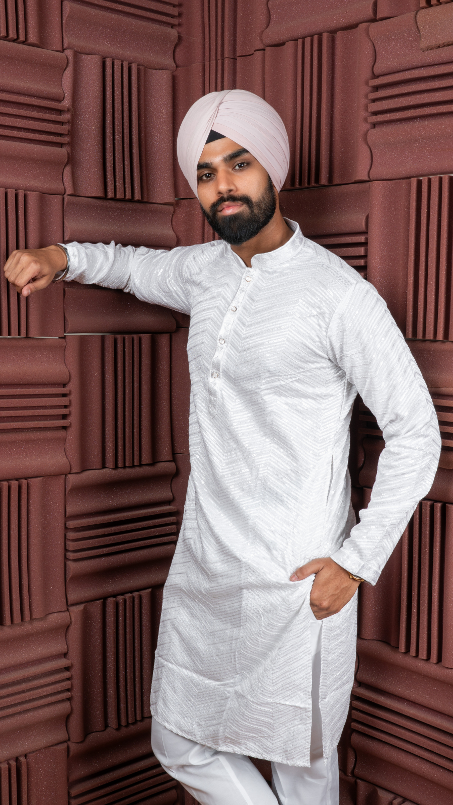 White Sequence Kurta