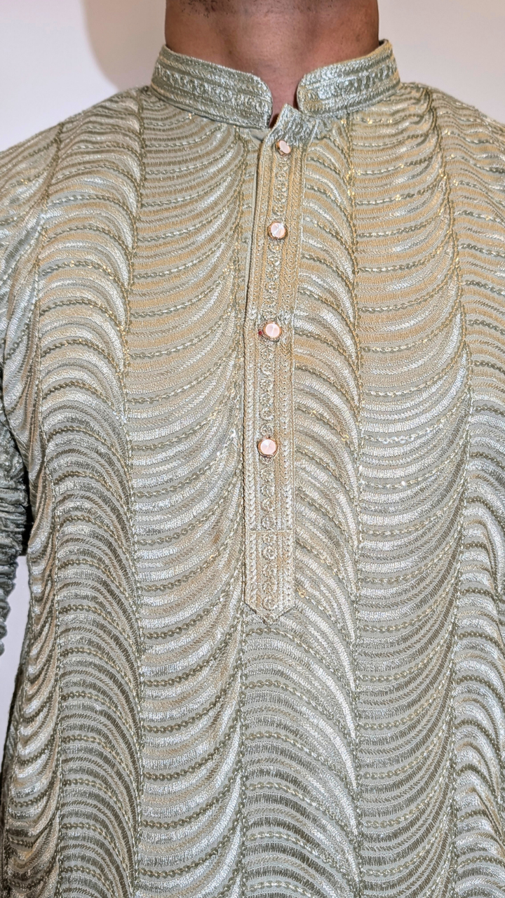 Seafoam Sequence Kurta