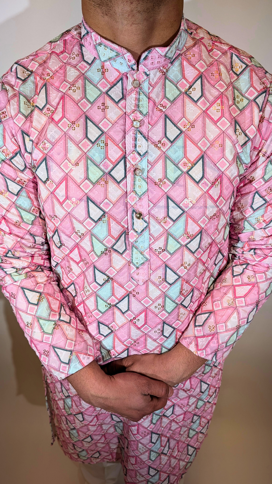 Light Pink Sequence Kurta
