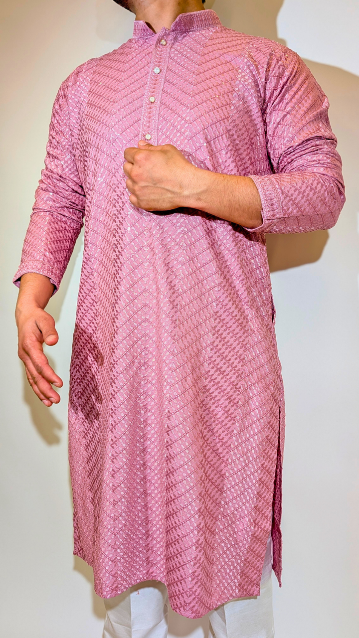 Light Pink Sequence Kurta