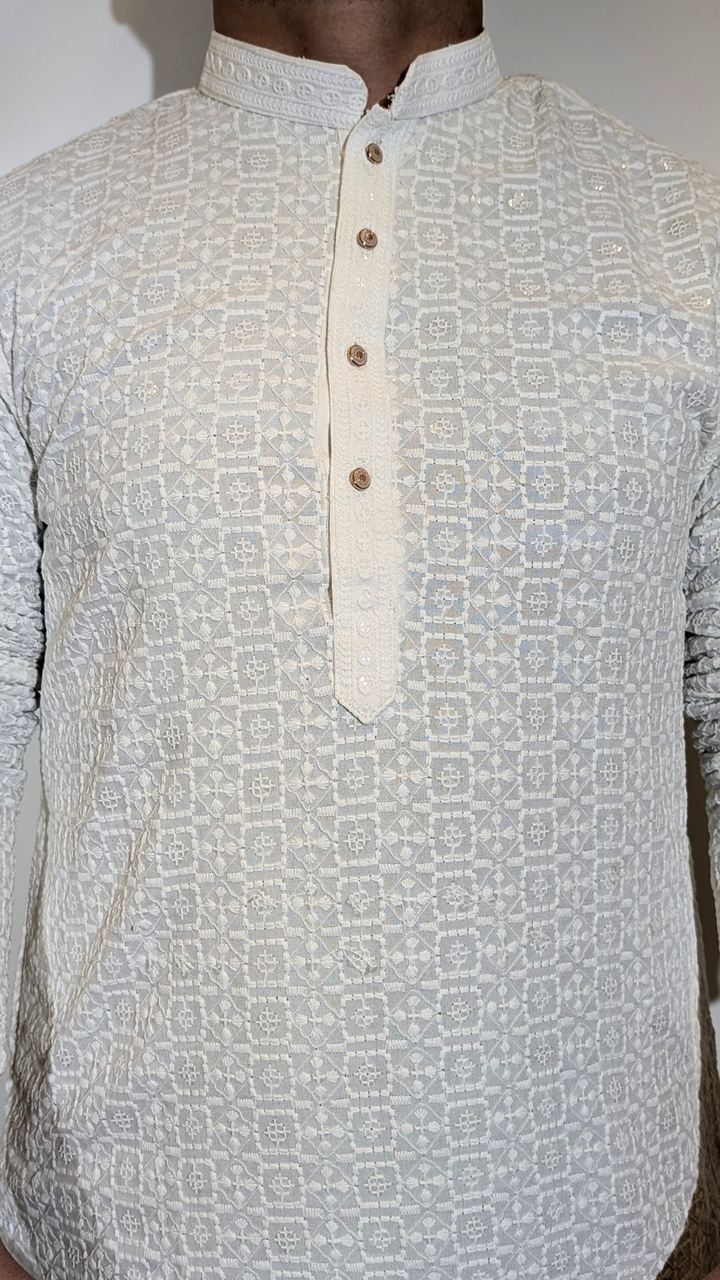 White Sequin kurta
