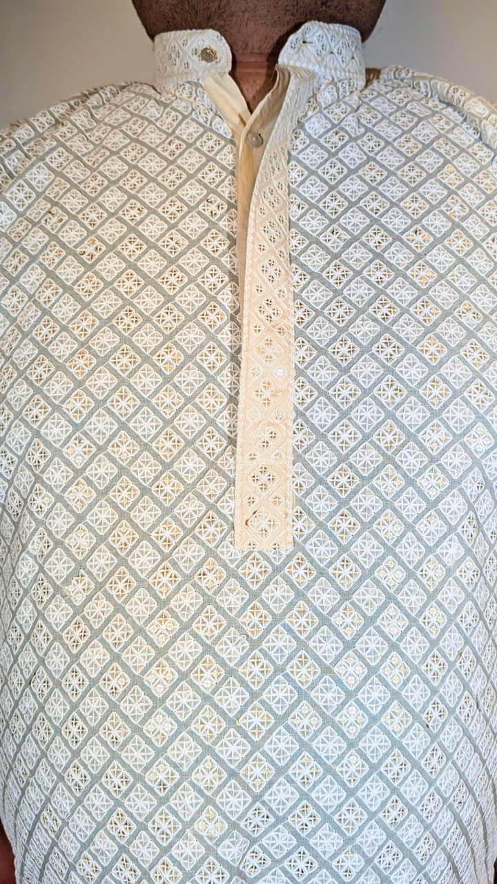 Cream Sequence Kurta