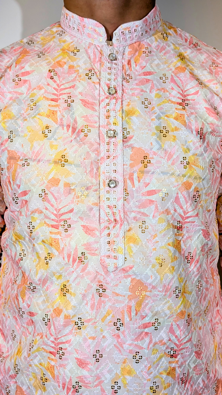 Light Multicolor Sequence Kurta