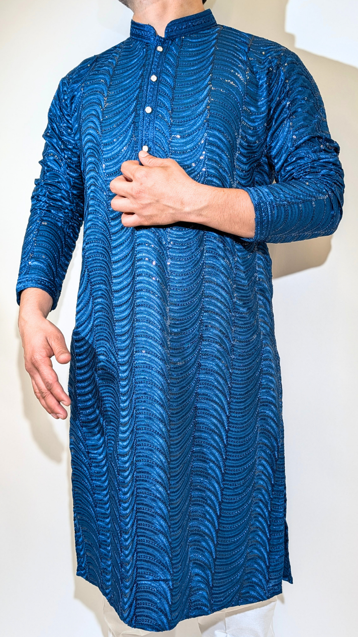 Teal Sequence Kurta