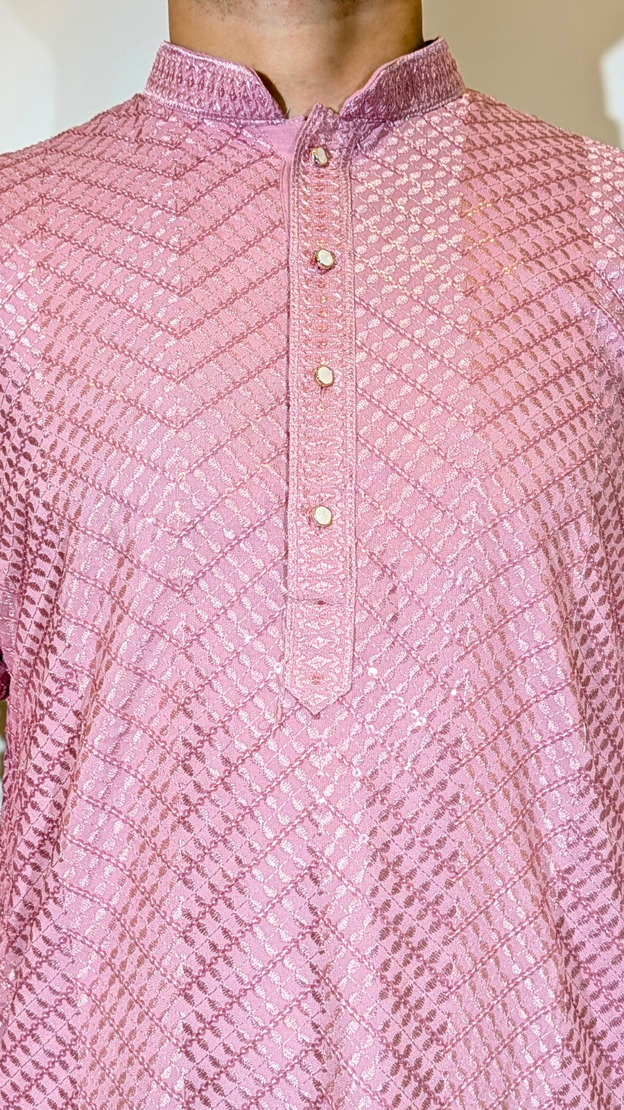 Light Pink Sequence Kurta