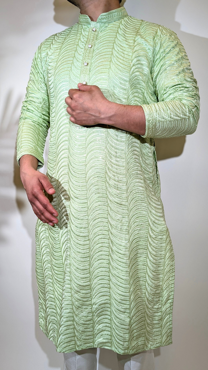 Mint Green Sequence Kurta