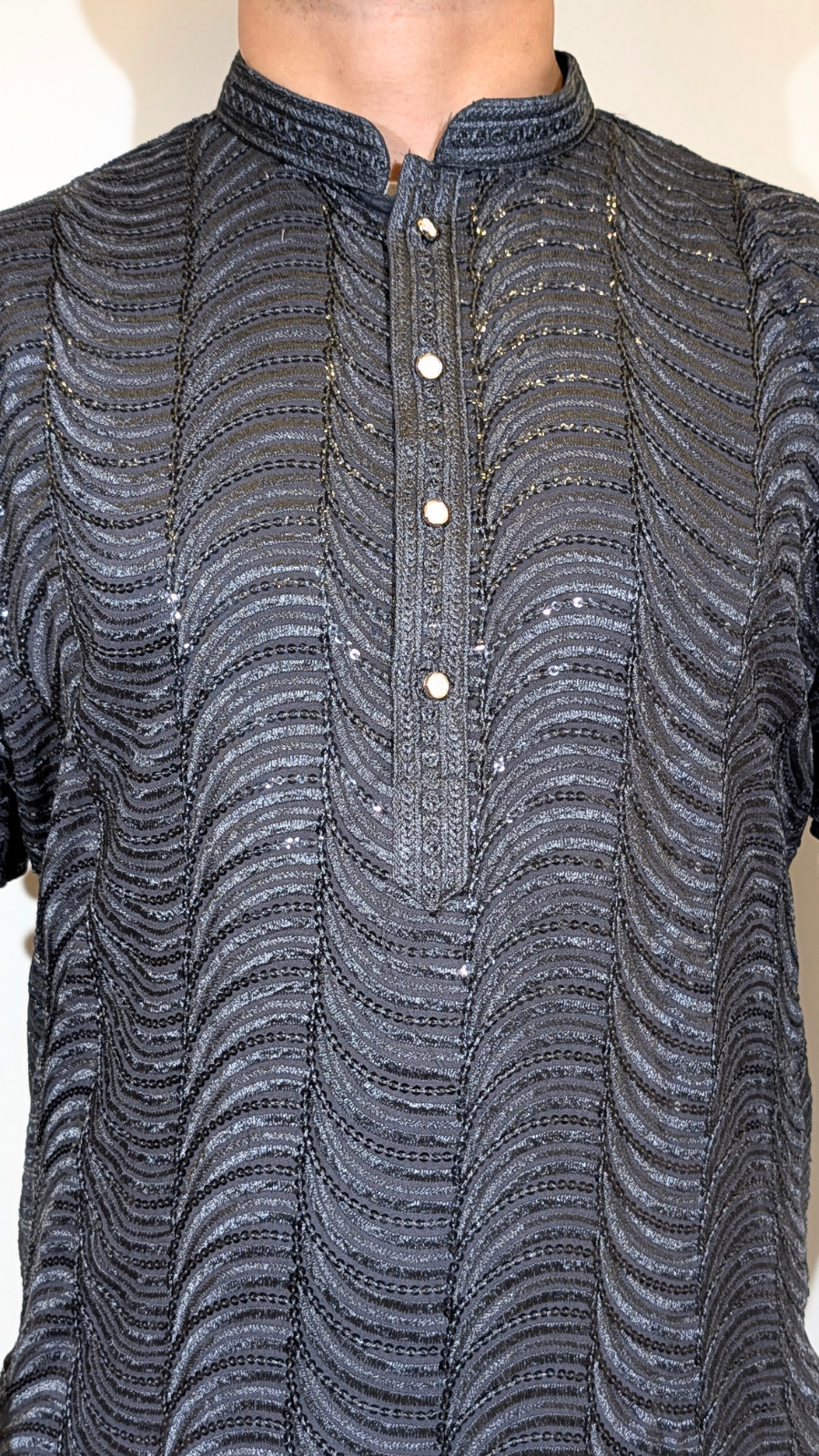 Dark Grey Sequence Kurta
