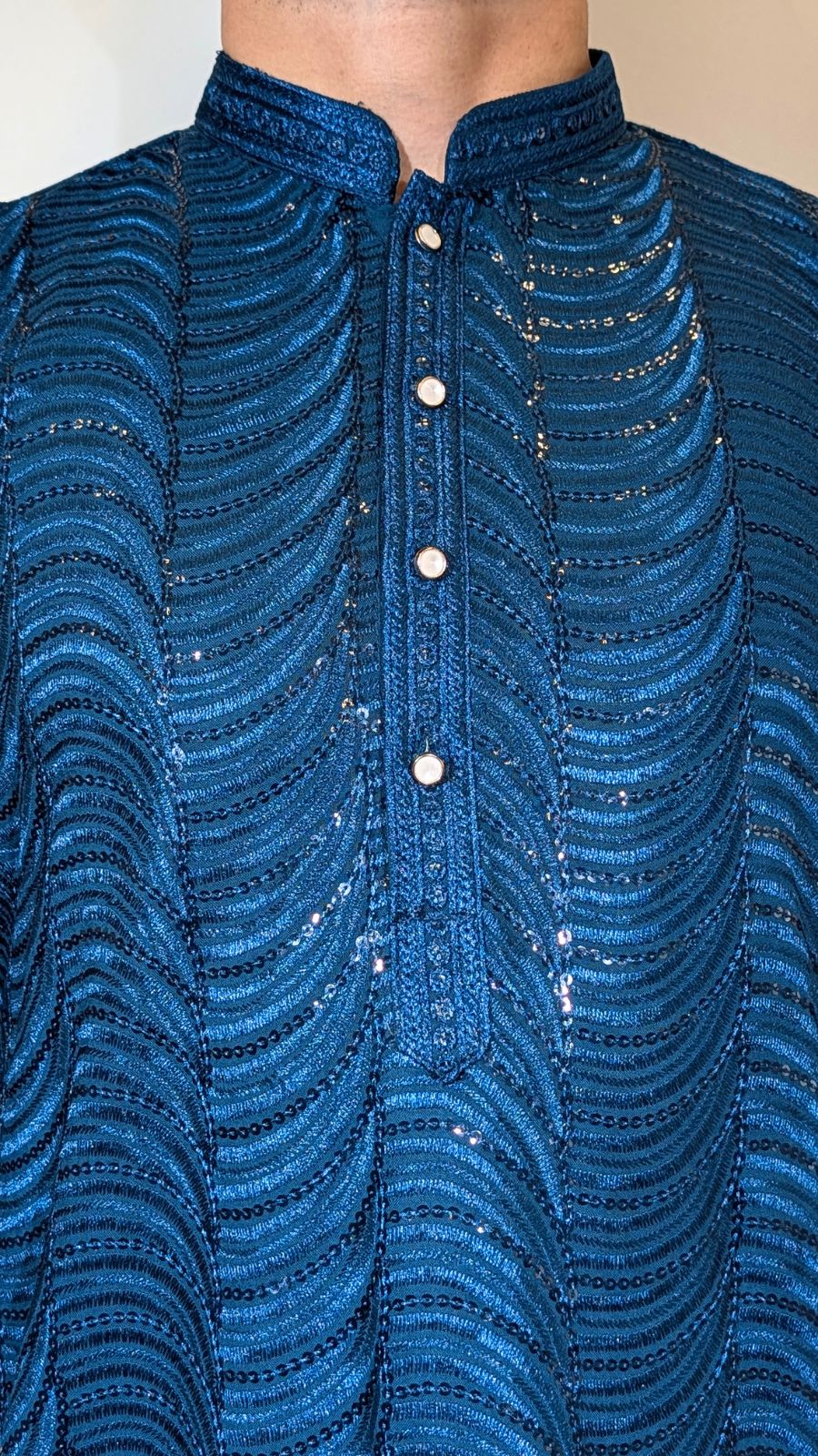 Teal Sequence Kurta