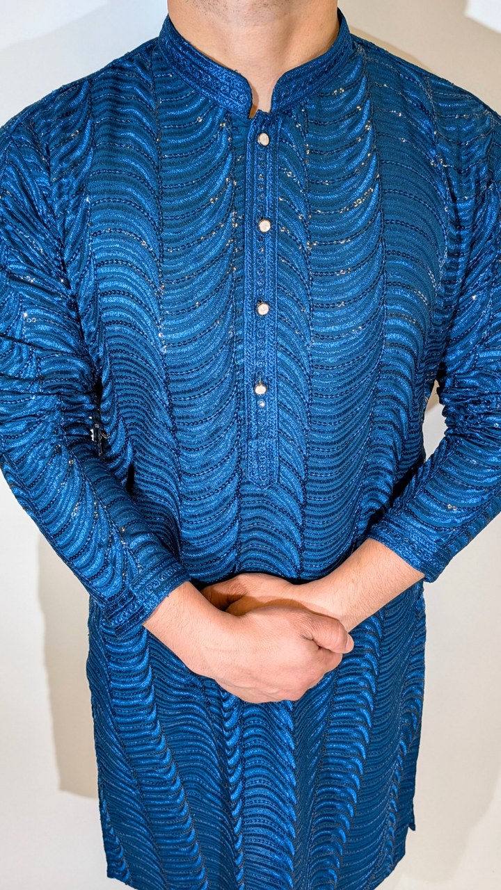 Teal Sequence Kurta