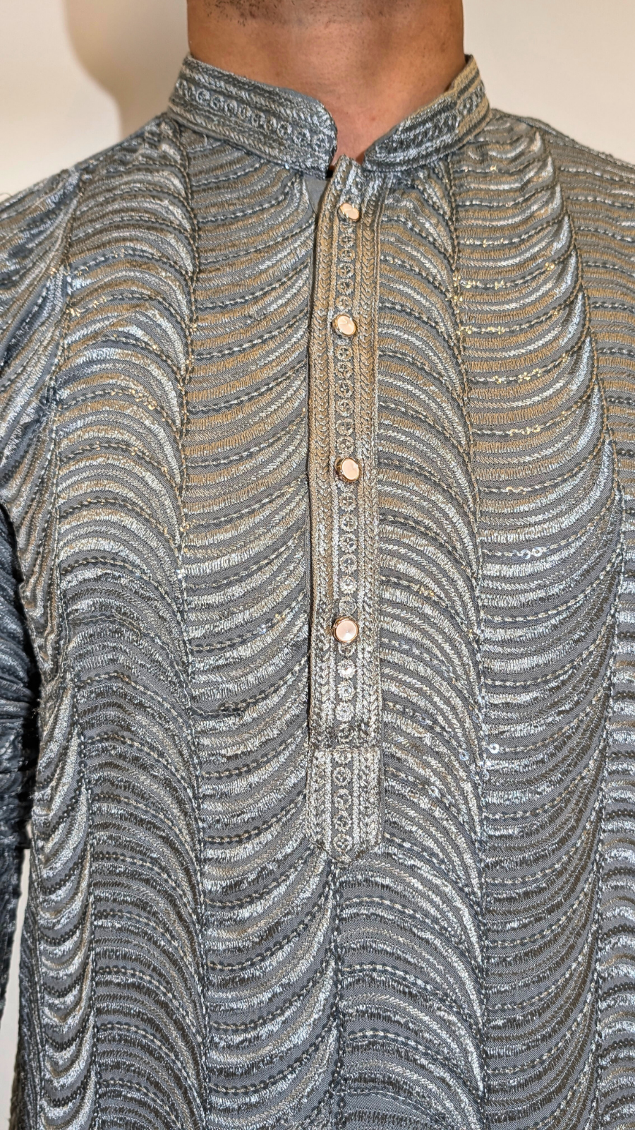 Light Grey Sequence Kurta
