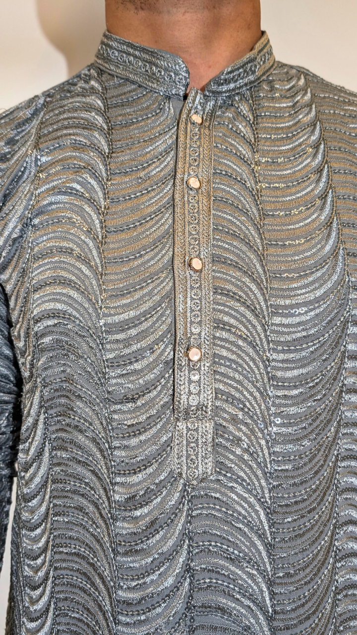 Light Grey Sequence Kurta