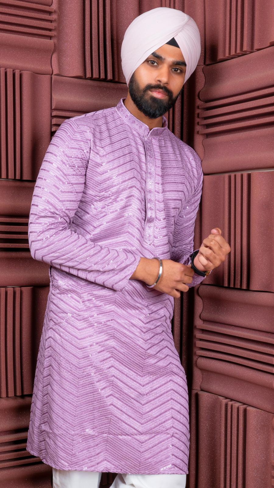 Lavender Sequence Kurta