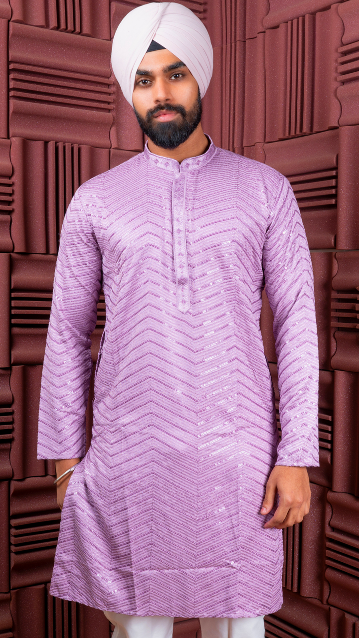 Lavender Sequence Kurta