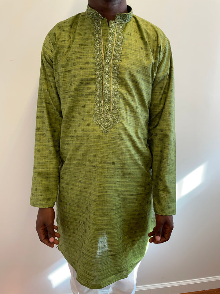 Olive Fancy Kurta