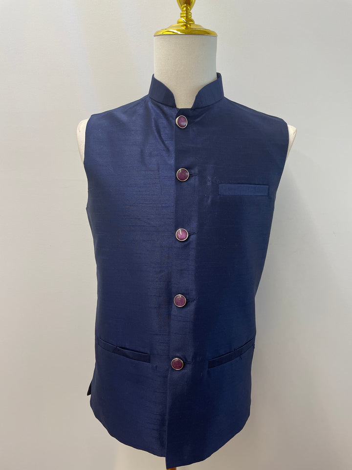 Navy Blue Fancy Vest