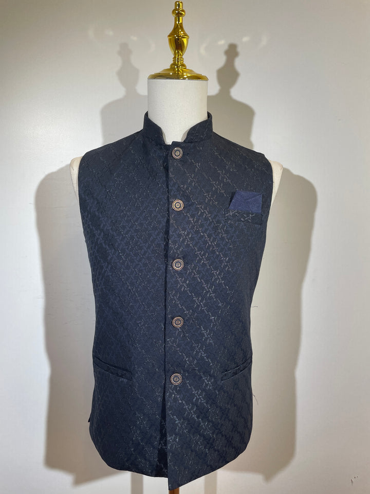 Navy Blue Traditional Fancy Vest