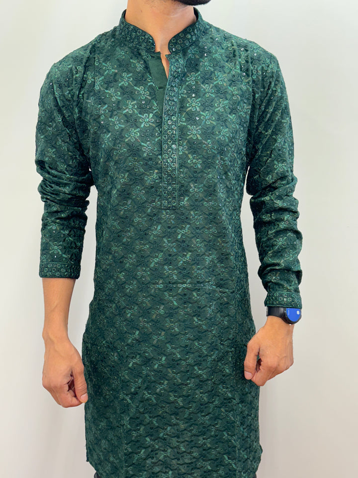 Dark Green Fancy Kurta Pajama