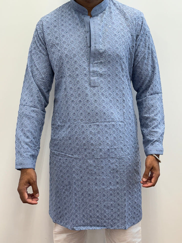 Light Blue Chikankari Kurta Pajama