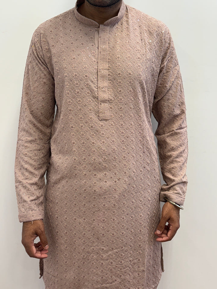 Light Brown Chikankari Kurta