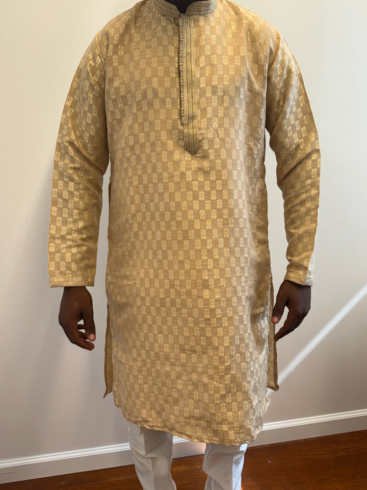 Light Golden Fancy Kurta