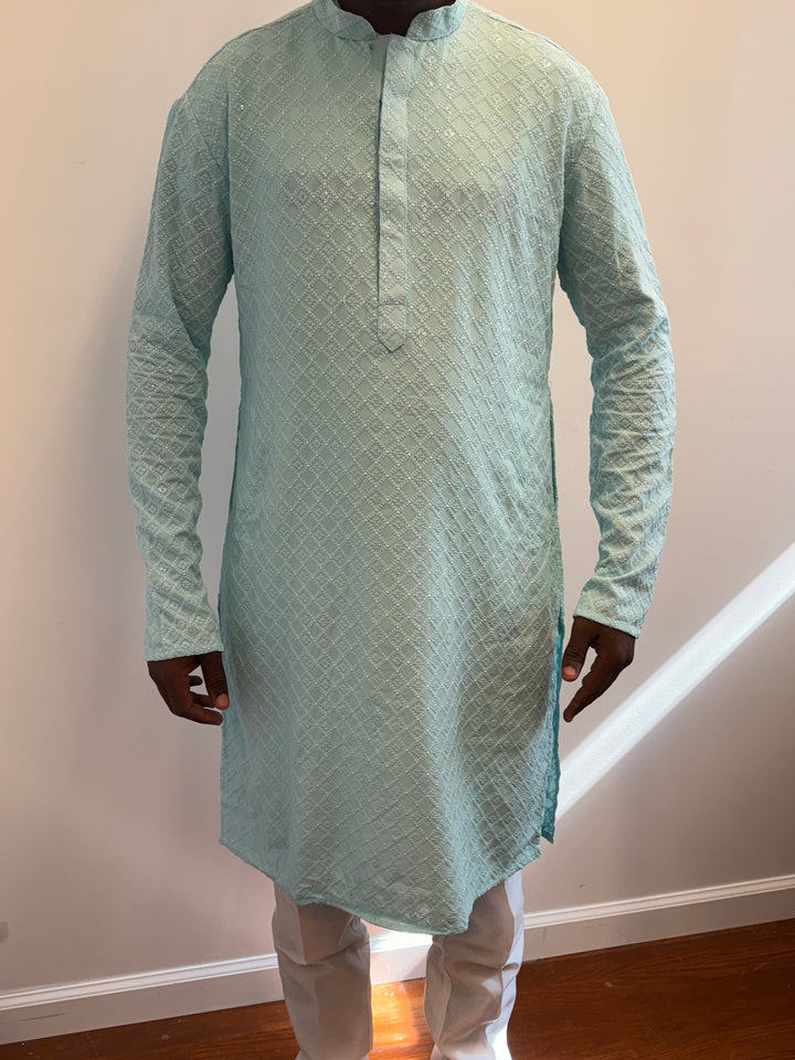 Light Blue Chikan Kurta