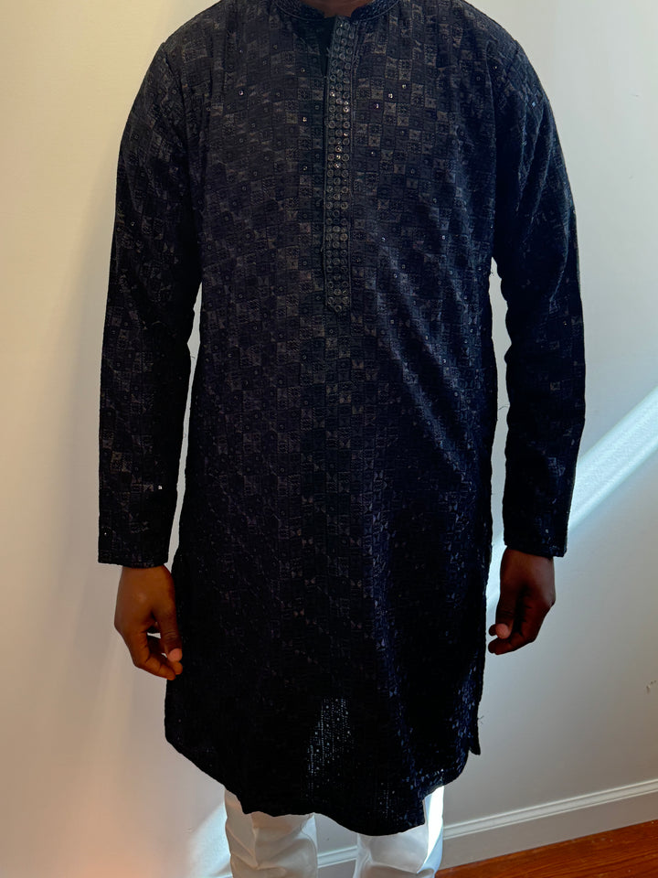 Black Chikan Kurta