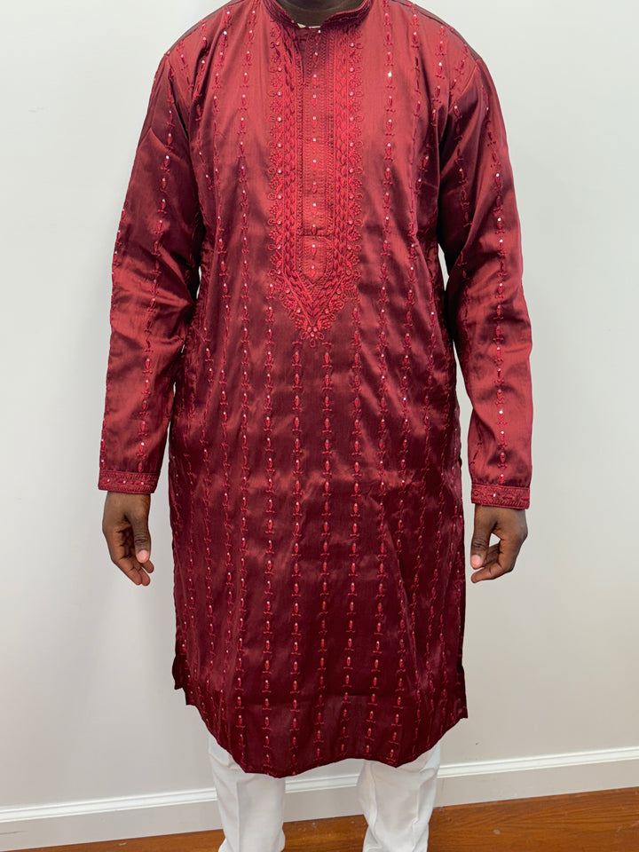 Maroon Fancy Kurta