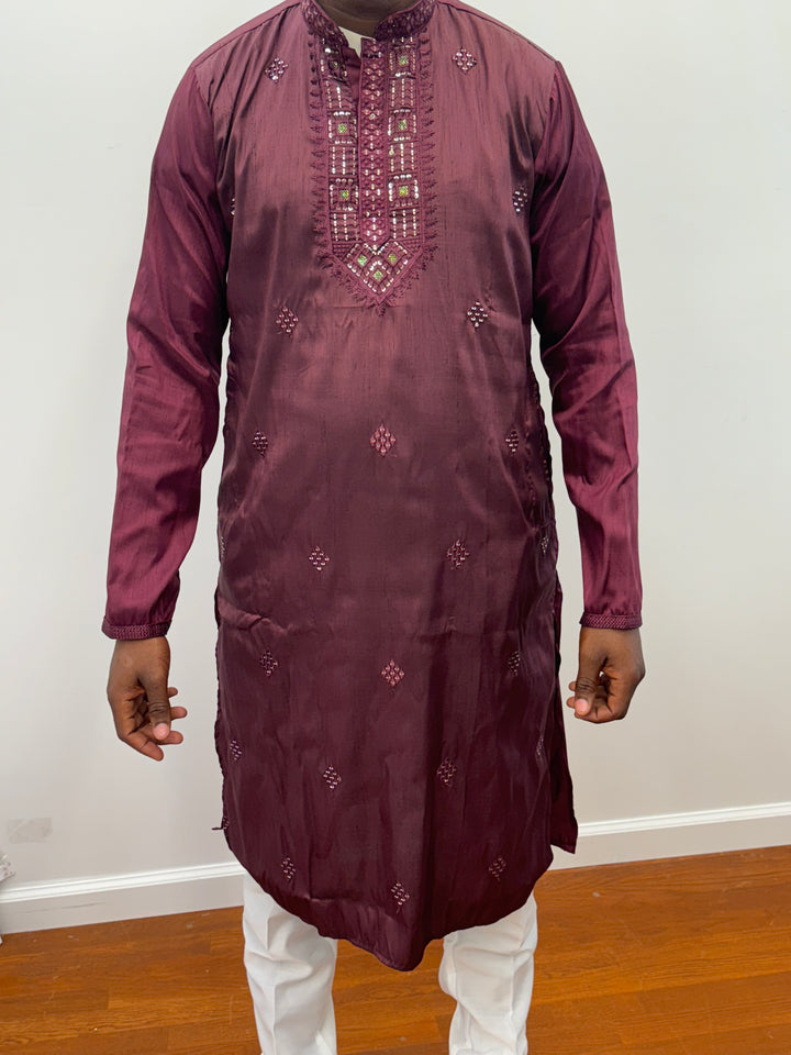 Wine Fancy Kurta