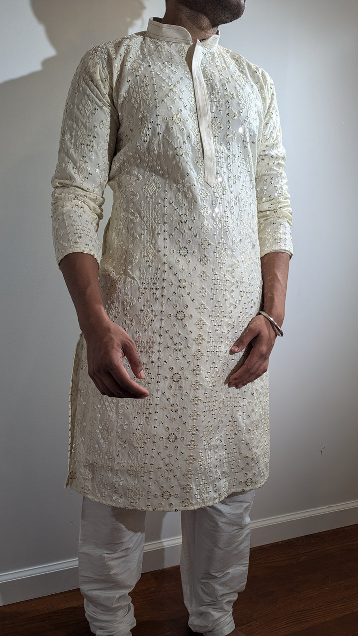 Cream Designer Kurta