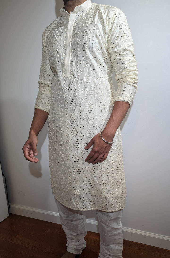 Cream Designer Kurta