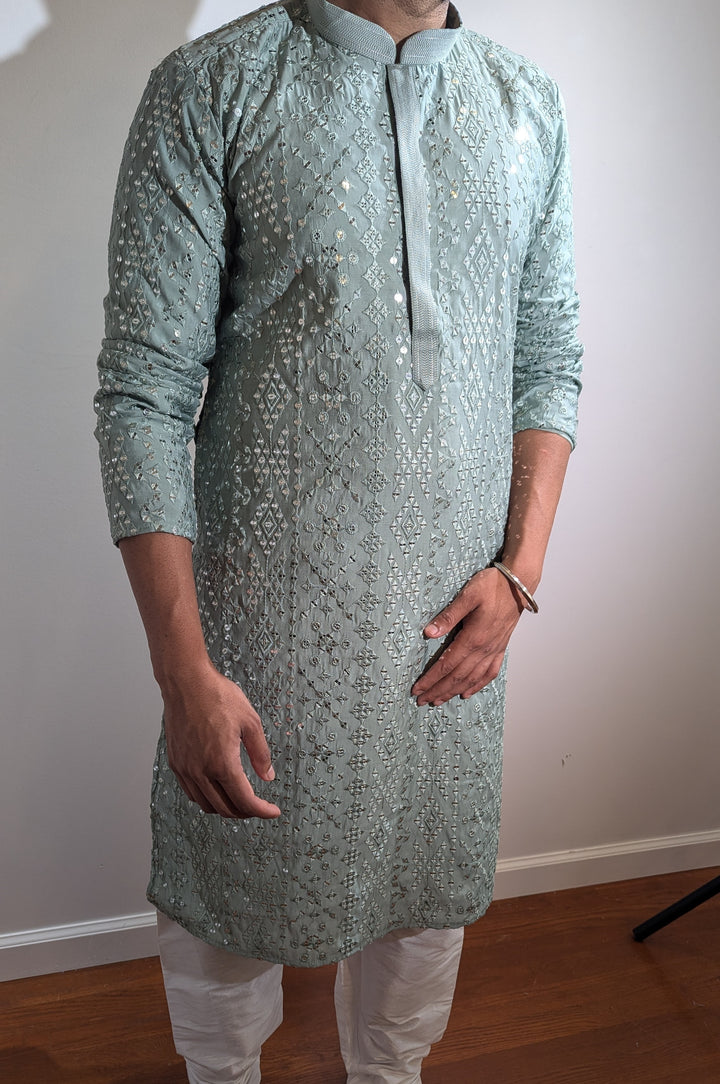 Blush Green Designer Kurta