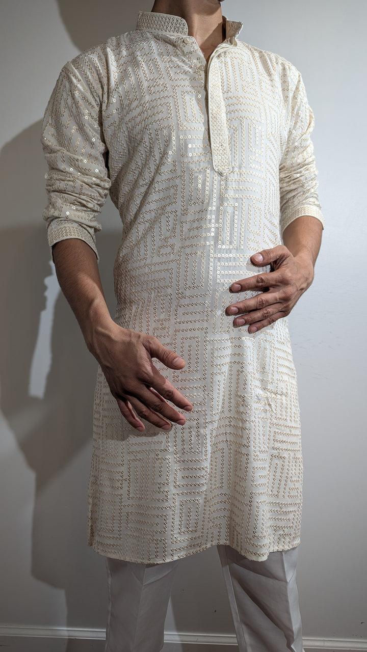 Light Cream Fancy Kurta