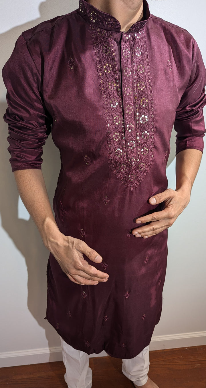 Wine Fancy Kurta