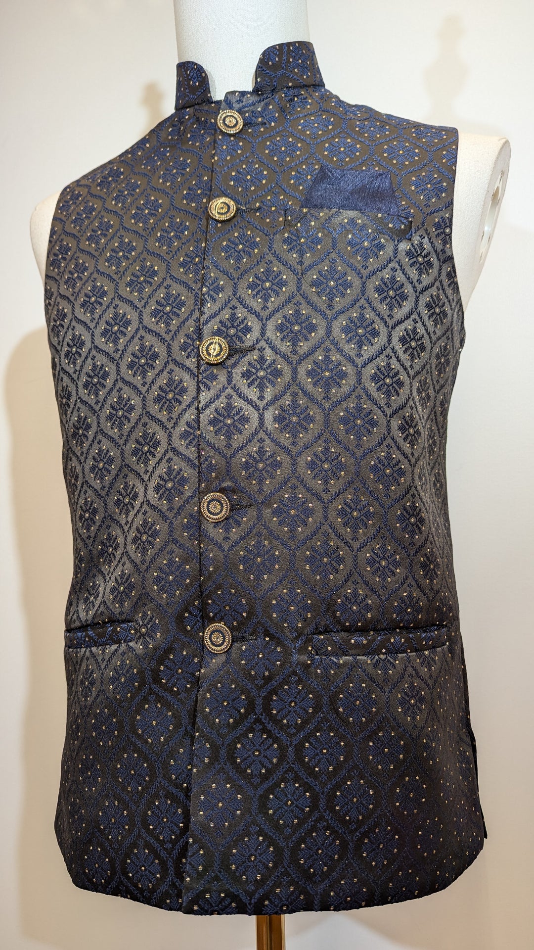 Navy Blue Traditional Vest