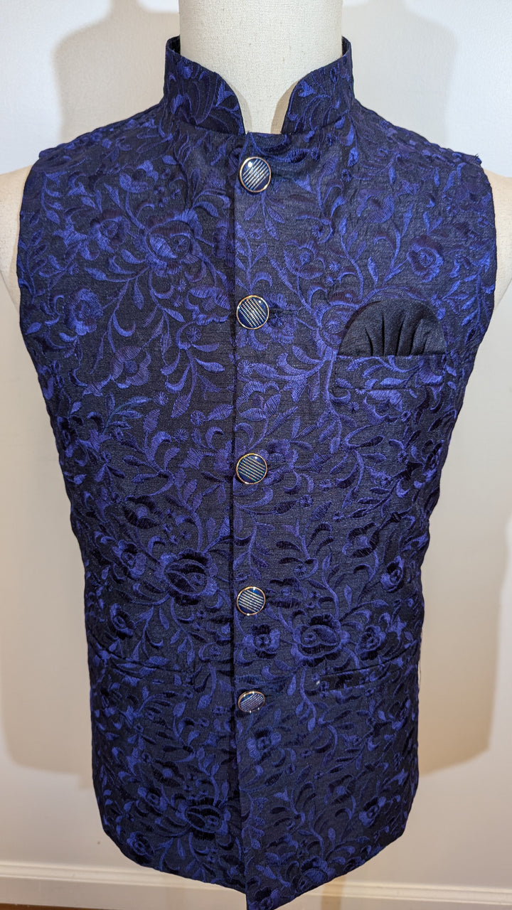 Navy Blue Fancy Vest