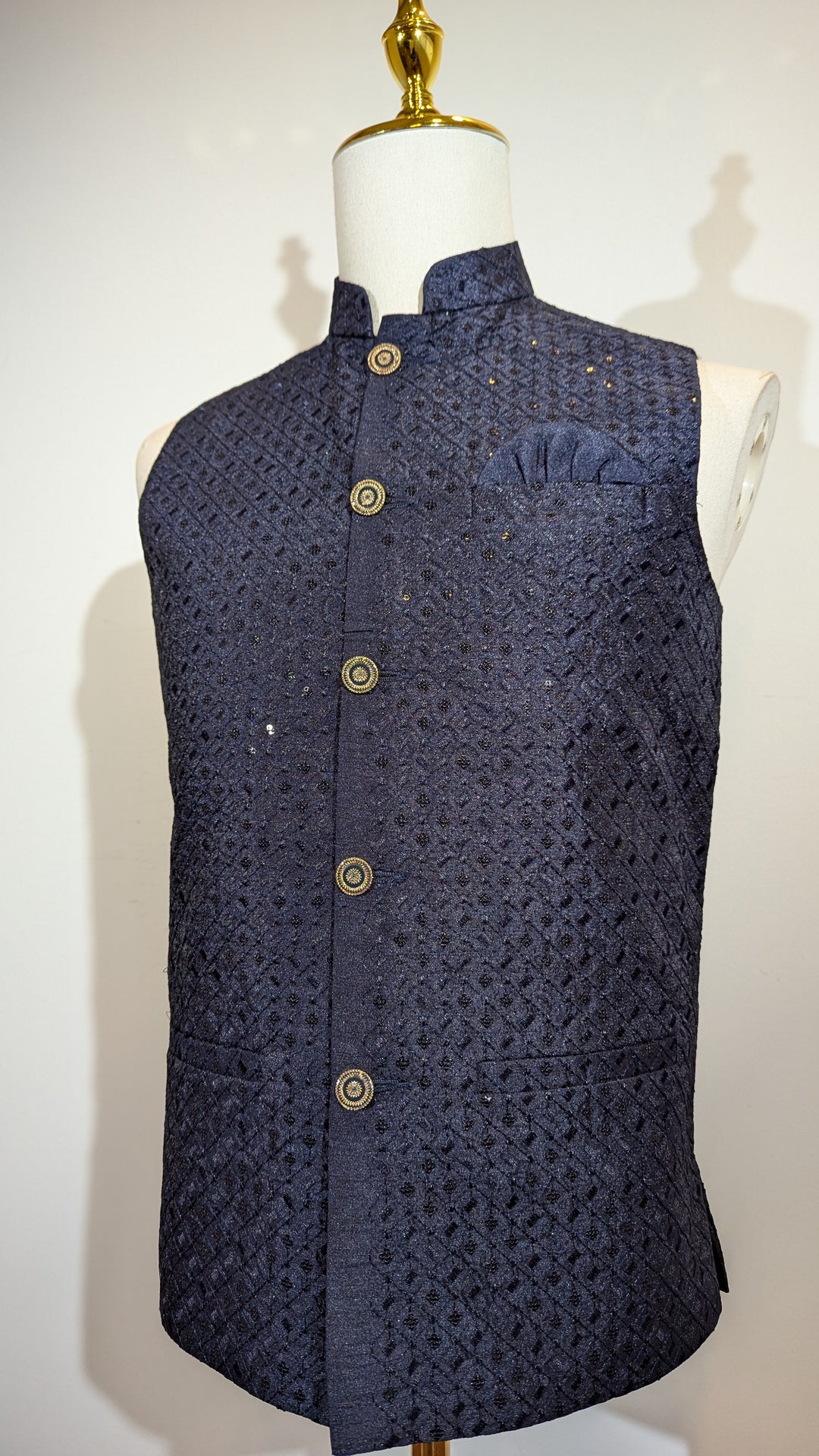 Navy Blue Fancy Vest