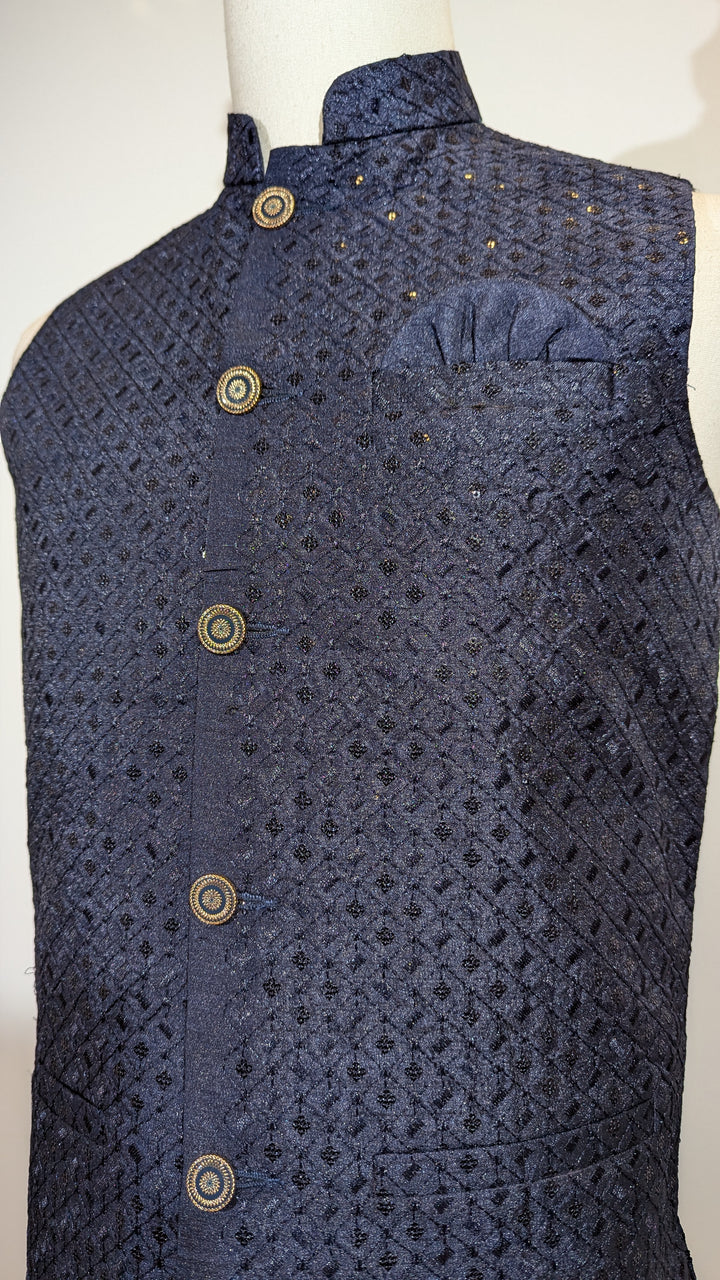 Navy Blue Fancy Vest