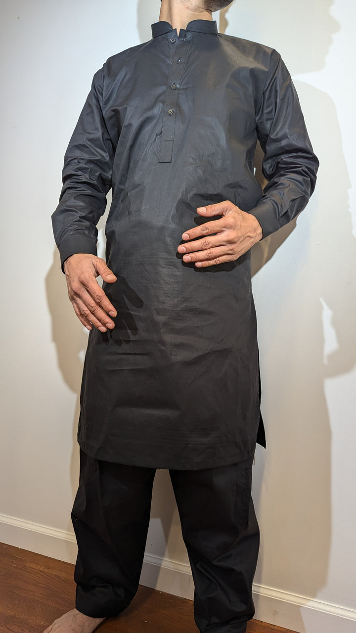 Black Pathani Kurta