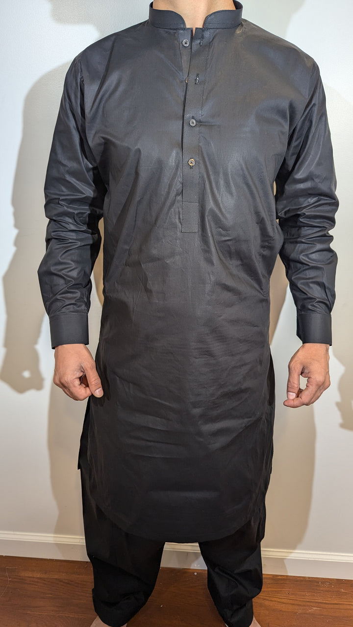 Black Pathani Kurta