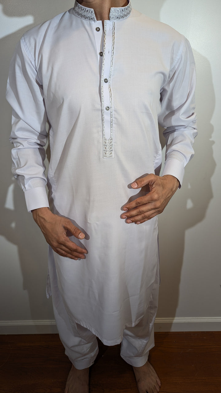 White Pathani Kurta