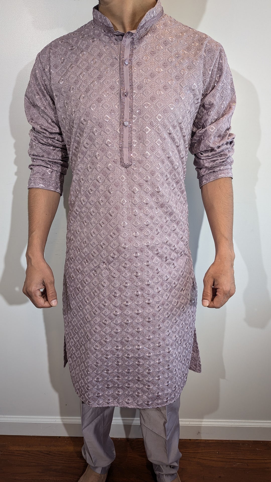 Light Purple Chikan Kurta