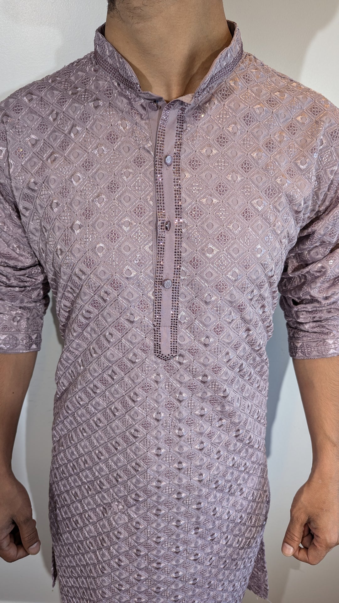 Light Purple Chikan Kurta